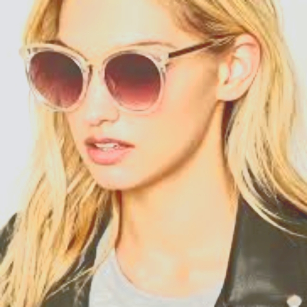 Sunglasses Beautiful Pink Translucent Frames Rounded Clear HOT TREND PINK